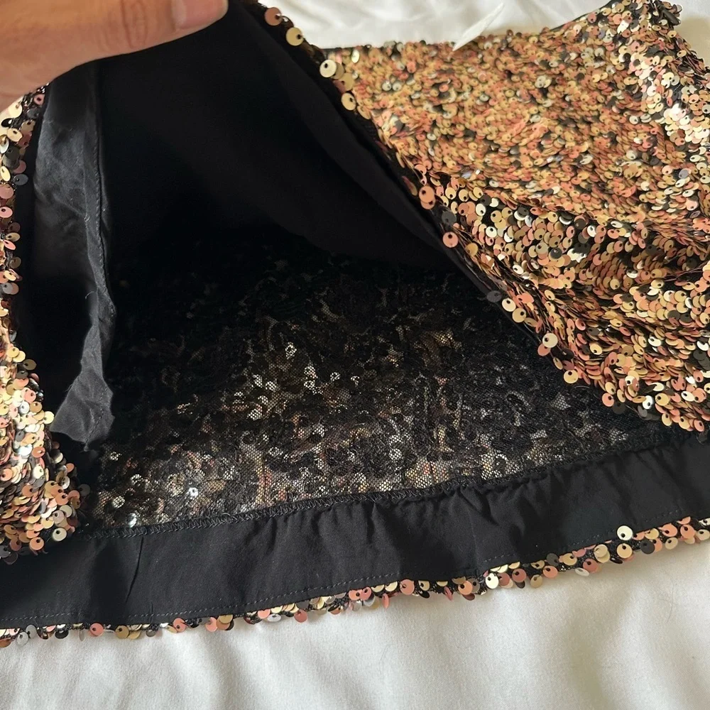 Free People NWT Annalise Sequin Mini in Multi Combo Size 4 - Picture 4 of 9
